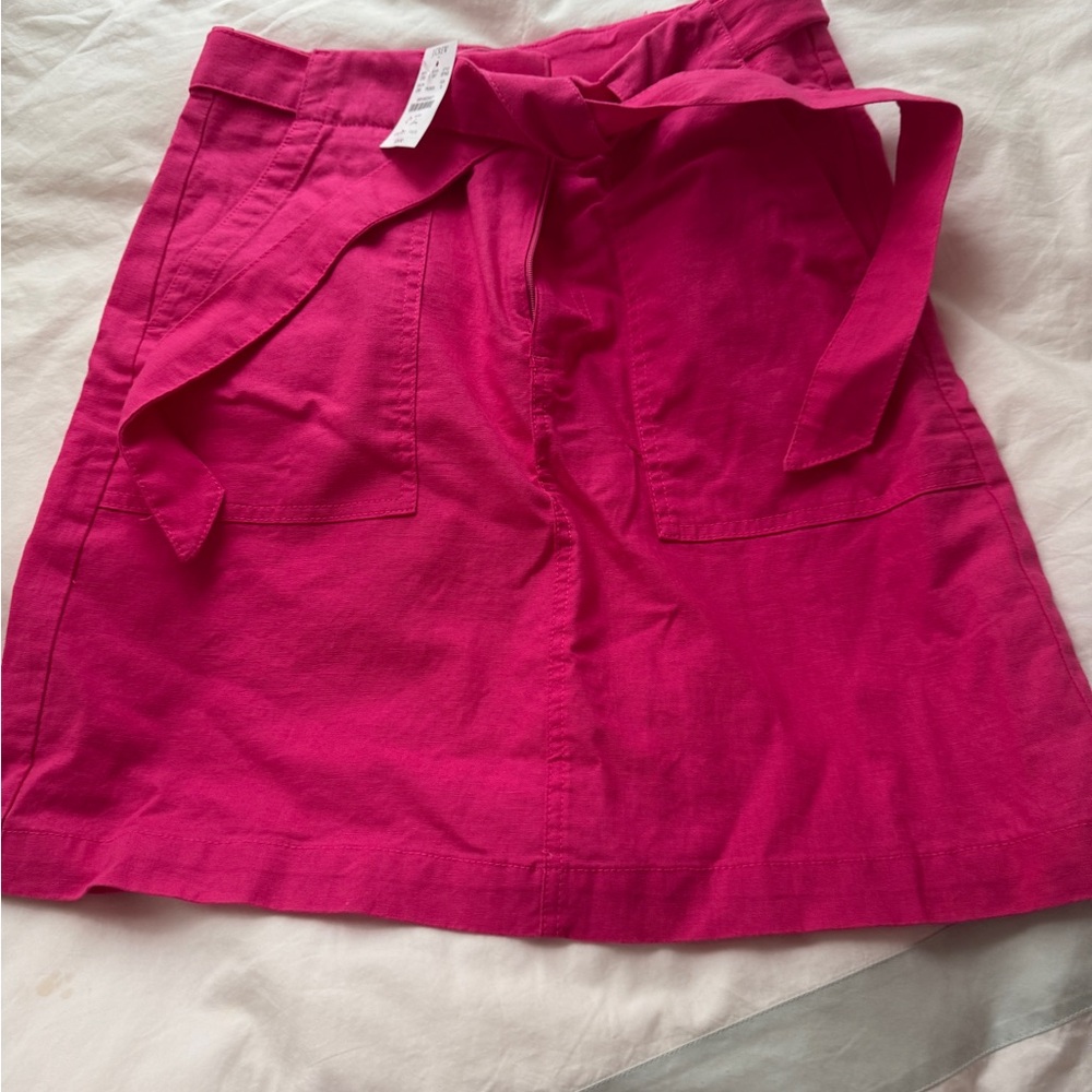 J. Crew Bright Pink A-Line Skirt